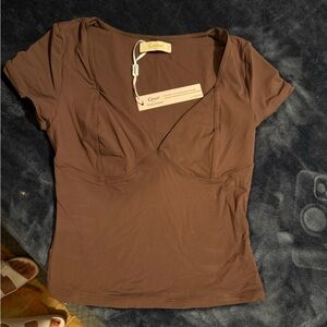 Elegant Brown Women's Blouse